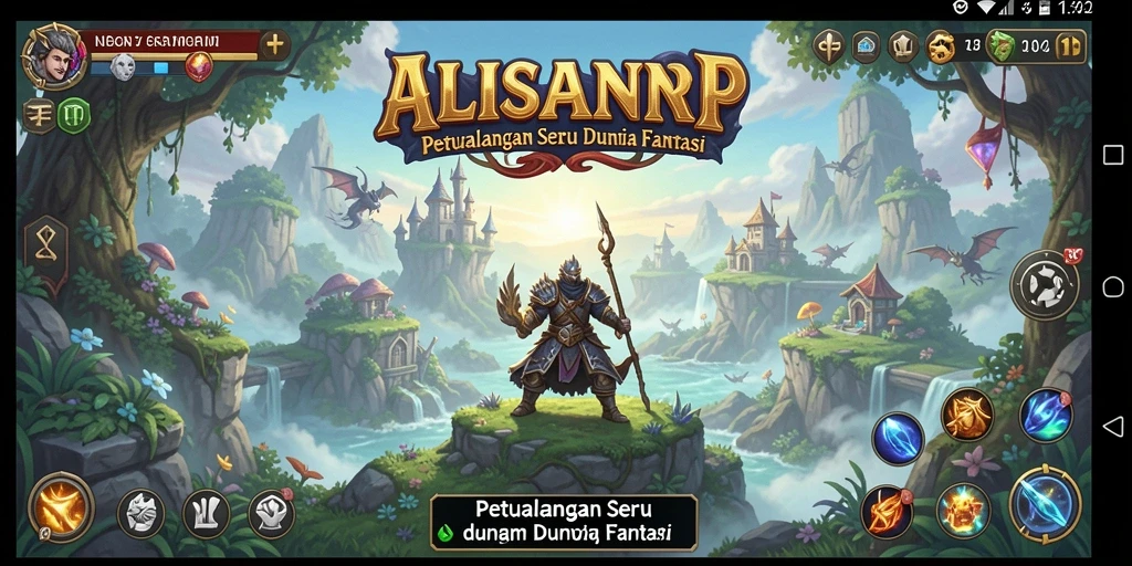 Tampilan gameplay ALISANRP yang mengesankan saat menjelajahi dunia penuh petualangan.