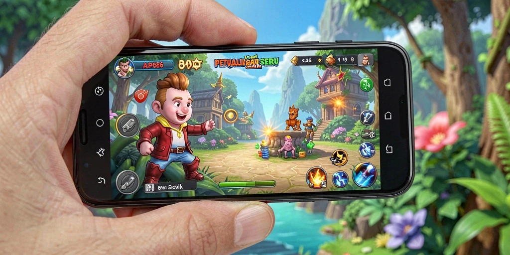 Tampilan gameplay seru dari AP686 dengan rintangan menantang.