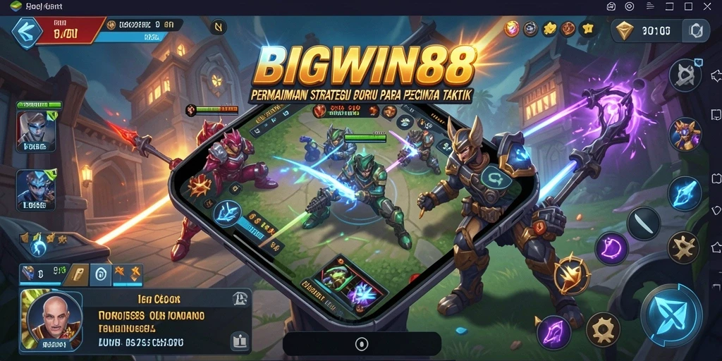 Tampilan gameplay menegangkan dalam BIGWIN88 saat bertarung dengan lawan.