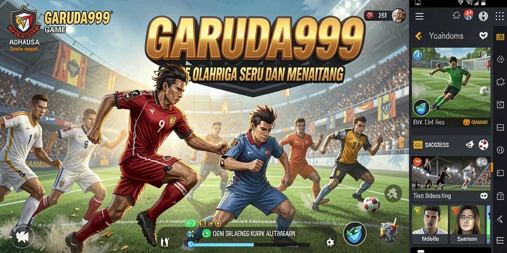 Screenshot GARUDA999 menampilkan pertandingan seru antara dua tim.