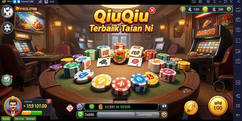 Tampilan menarik dari permainan QiuQiu di JAVASLOT88.