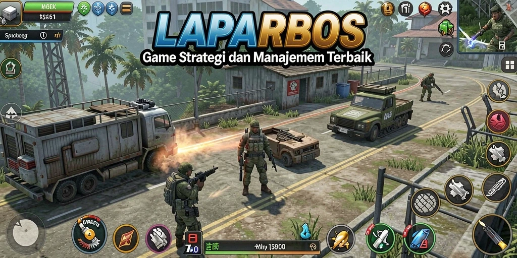Tangkapan layar gameplay LAPARBOS menunjukkan pertarungan taktis yang mendebarkan.