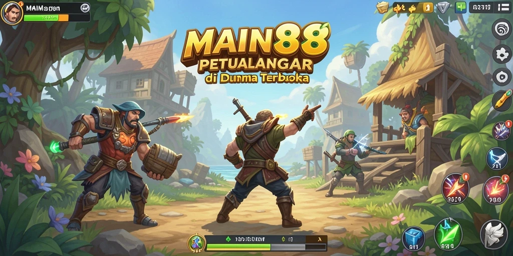 Screenshot gameplay menunjukkan petualangan seru di dunia terbuka.