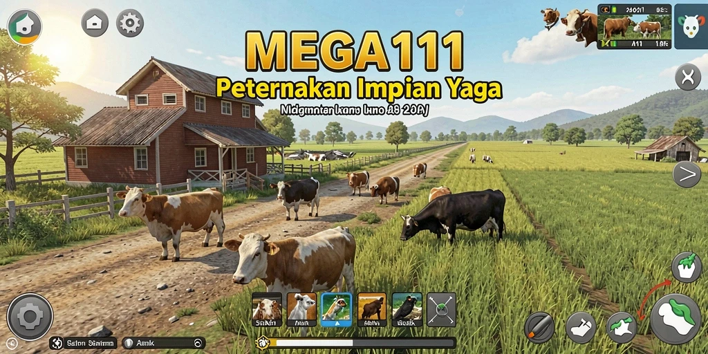 Tampilan gameplay mempertanian yang seru dan interaktif.