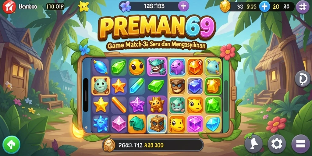 Tampilan penuh warna dan gameplay seru dari PREMAN69.