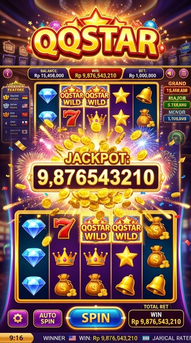 Tampilan aplikasi qqstar di ponsel Android.